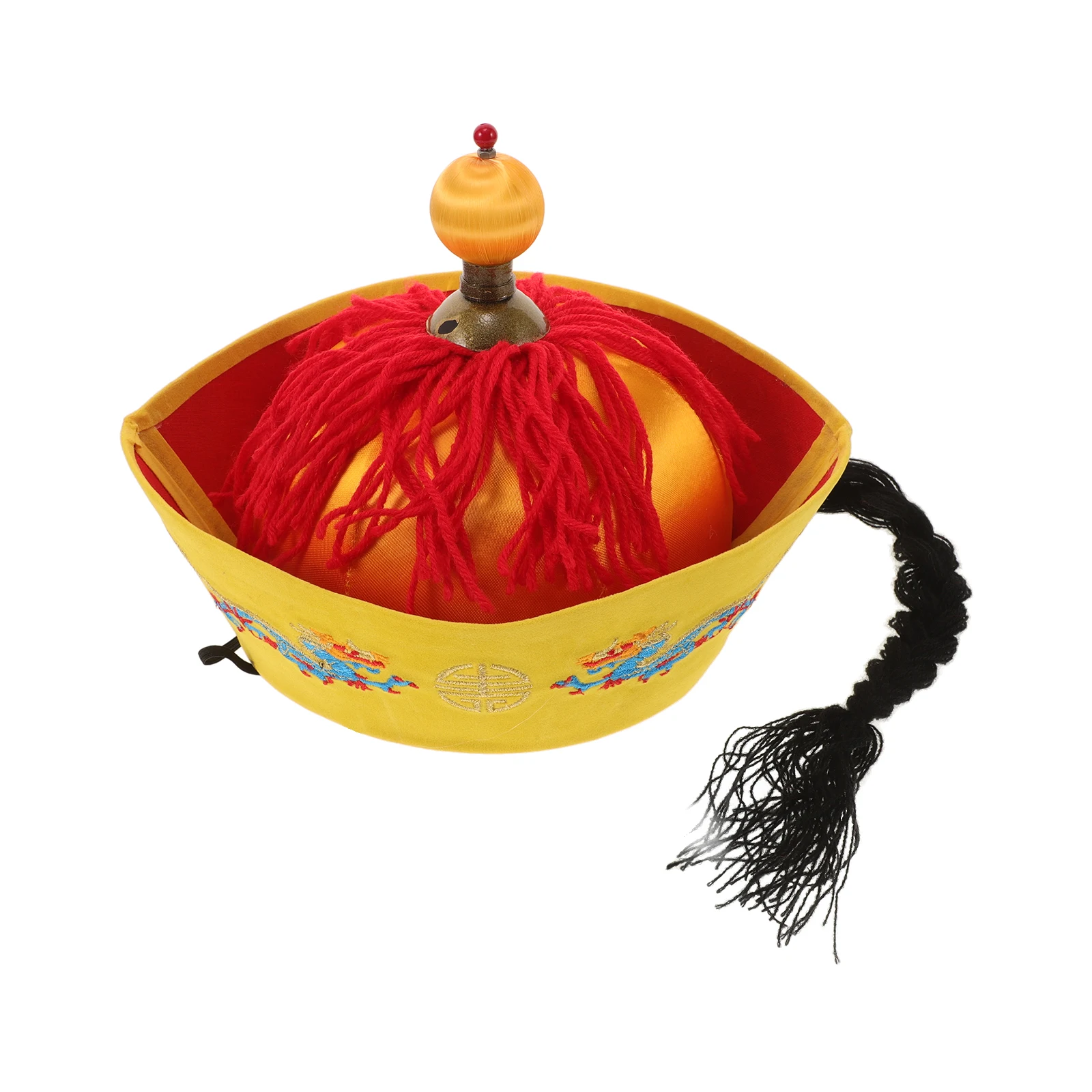 

Ancient Chinese Cultural Headwear Emperor Hat Hanfu Stage Performance Bridegroom Traditional iental Adult Accessories
