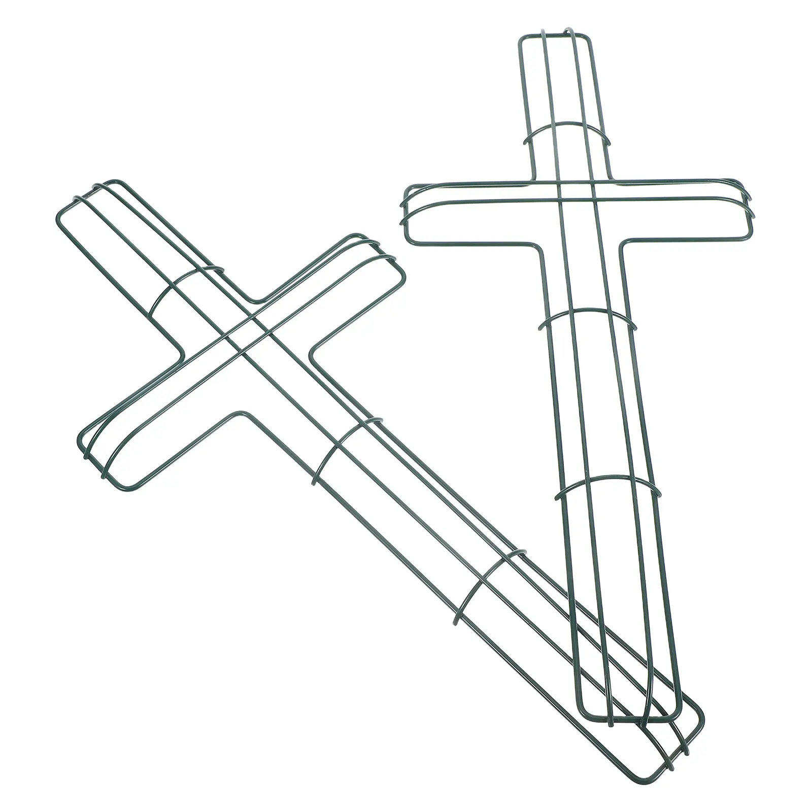 

Iron Wreath Rack Cross Shaped DIY Frame for Wreath Making Wedding Easter Decor Festive Craft Support Tool Accessory Supply Kit