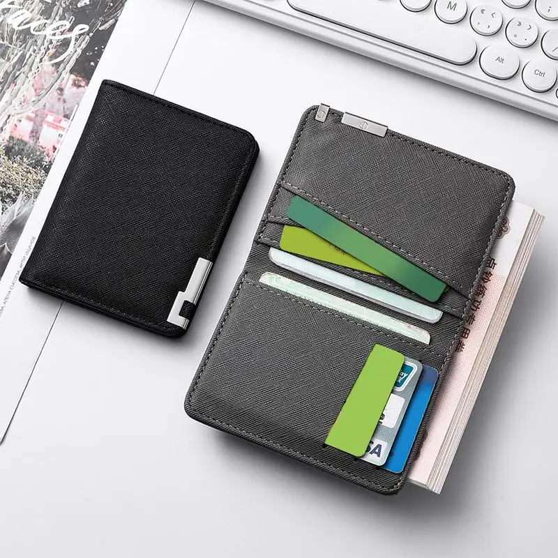 【xxx】Faux Leather Slim Business-Style Wallet With Multiple Card Slots Credit Card & Driver's License Holder Geometric Design