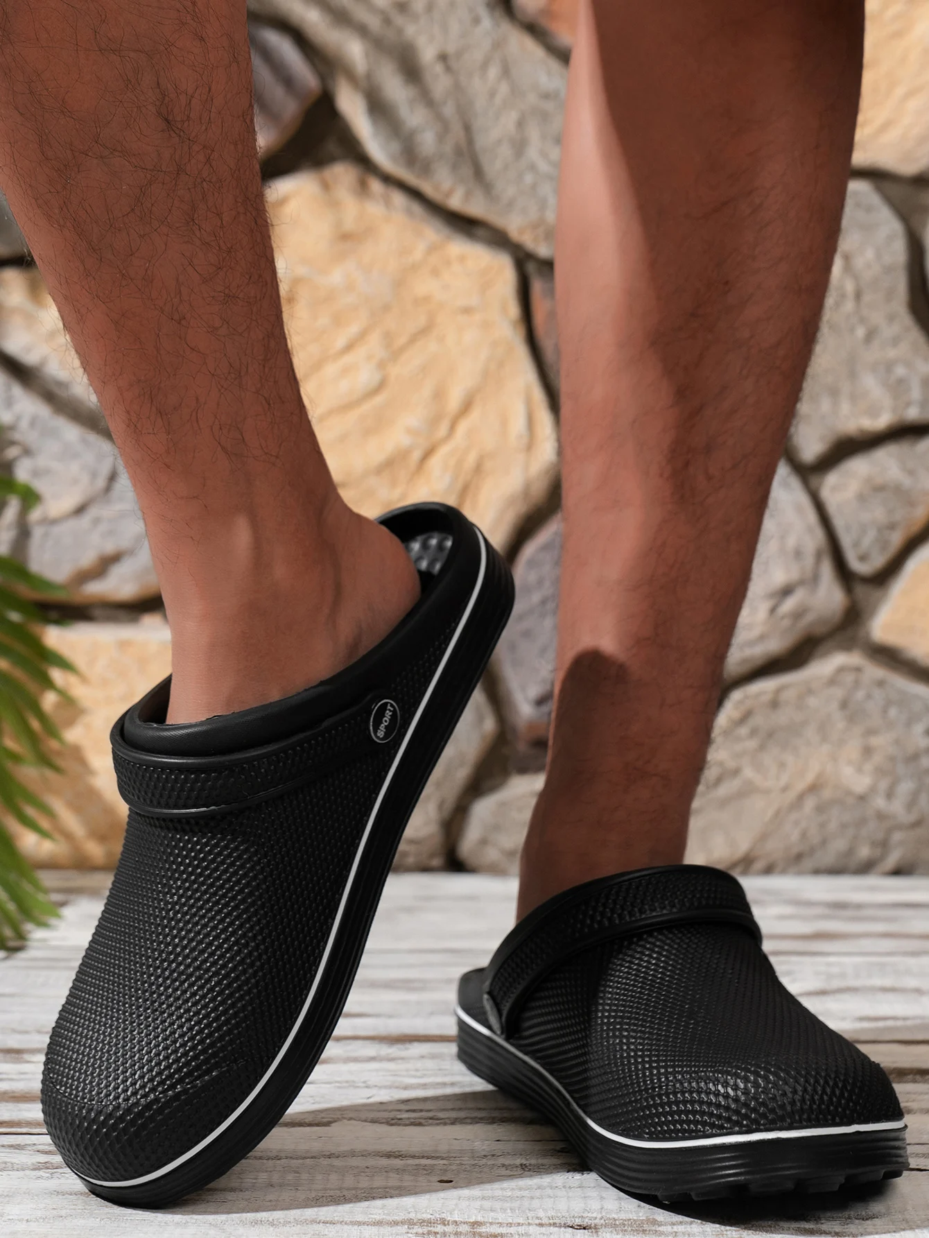 Men's New Vintage Style Casual Slip-On Shoes for Teenagers, Suitable for All Seasons, Waterproof, Ultra-Soft Eva One-Piece Molded Flat-Soled Splash-Proof Loafers, Fishing Shoes view 5