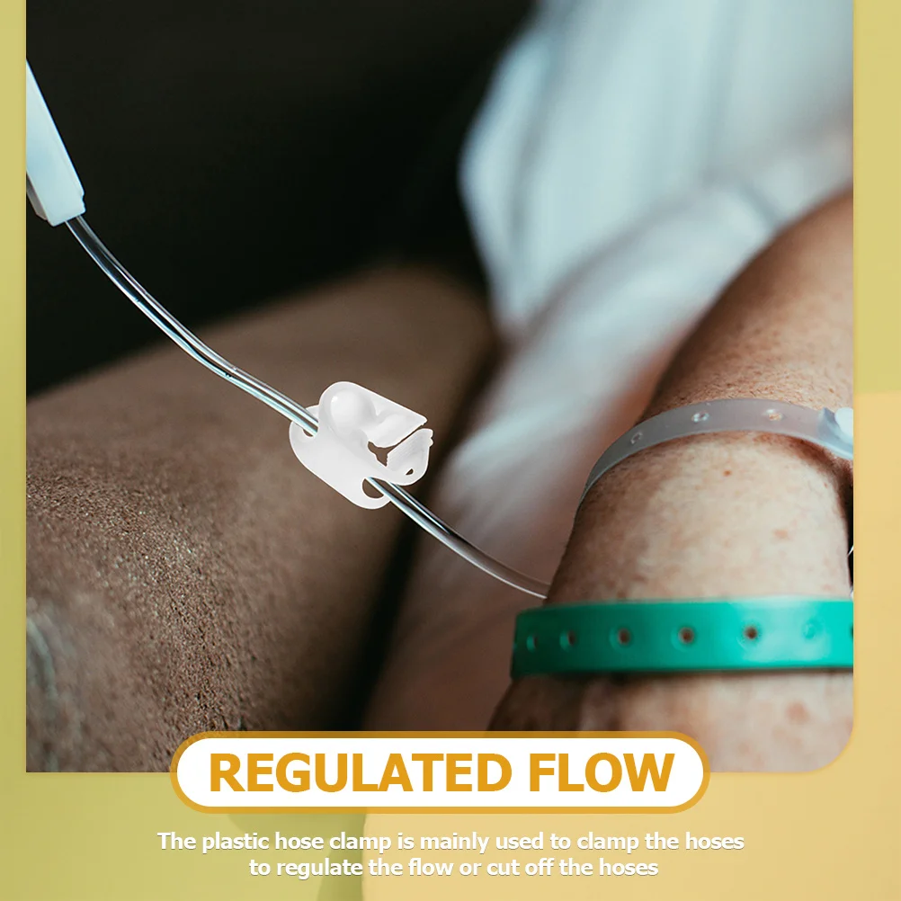 5pcs Plastic Clamps for Tube Hose Flow Control Siphon Clip Laboratory Infusion Bottle Valve Shut Feeding Supplies