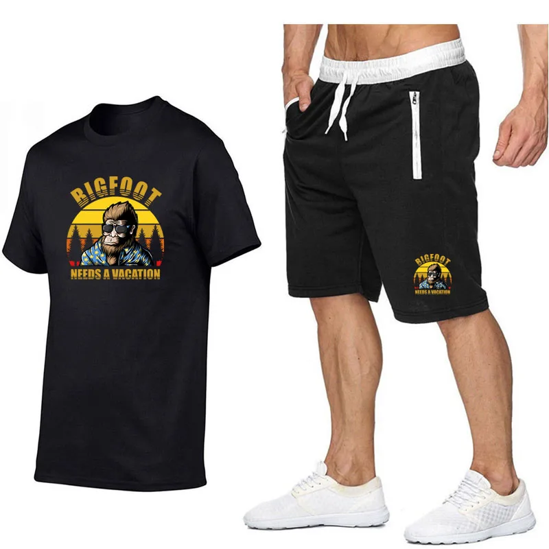 

Cotton Shorts Sets Men Two Pieces Set Men Sweatsuit Summer Cotton Tshirt Short Sets Jogging Set Man Sport Suit Jogger Sportswear