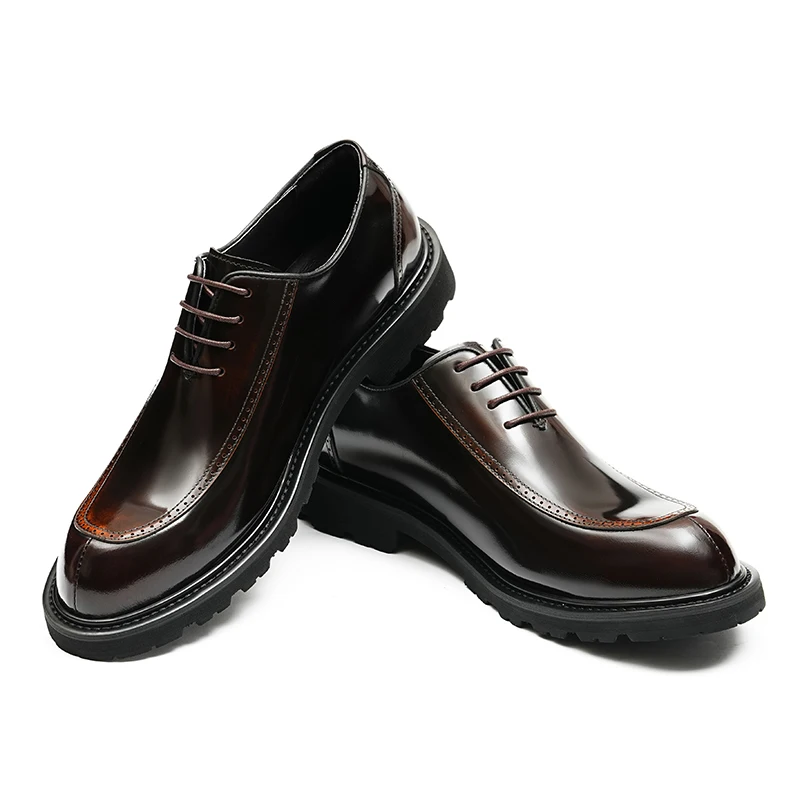 Italian Round Toe Patent Shoes Men Oxfords Business Shoes for Men Social Shoe Male for Wedding Men's Dress Leather Shoe Big Size