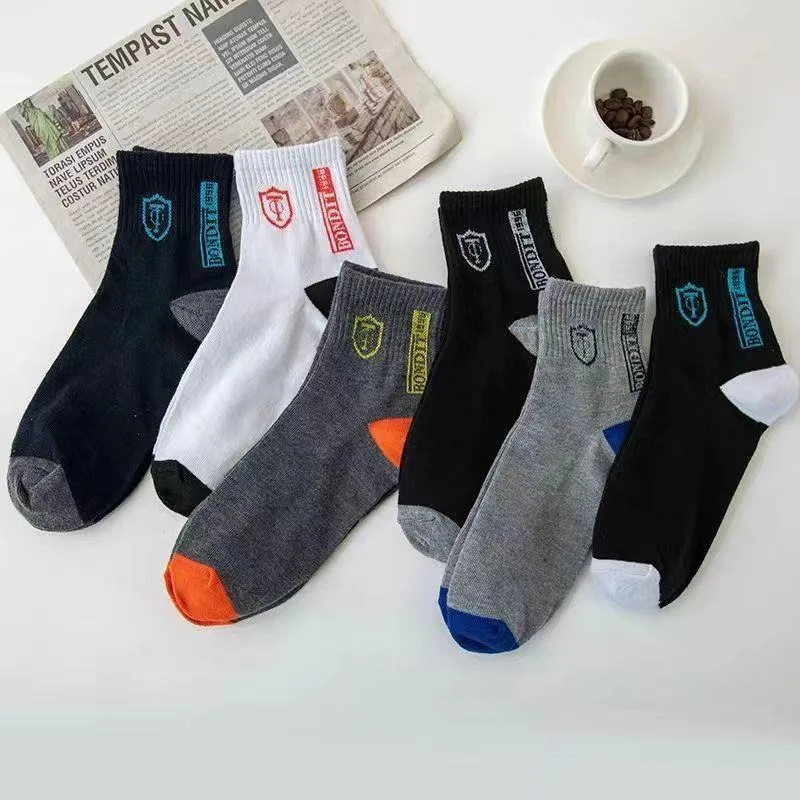 Breathable Cotton Sports Stockings Men Bamboo Fiber Autumn and Winter Men Socks Sweat Absorption Deodorant Business Sox