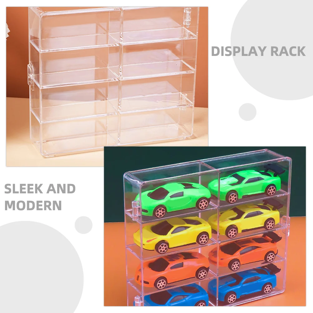 2 Pcs Storage Box Display Stand Museum Showcase Wall-mounted Cars Rotating Model Riser Platform Console