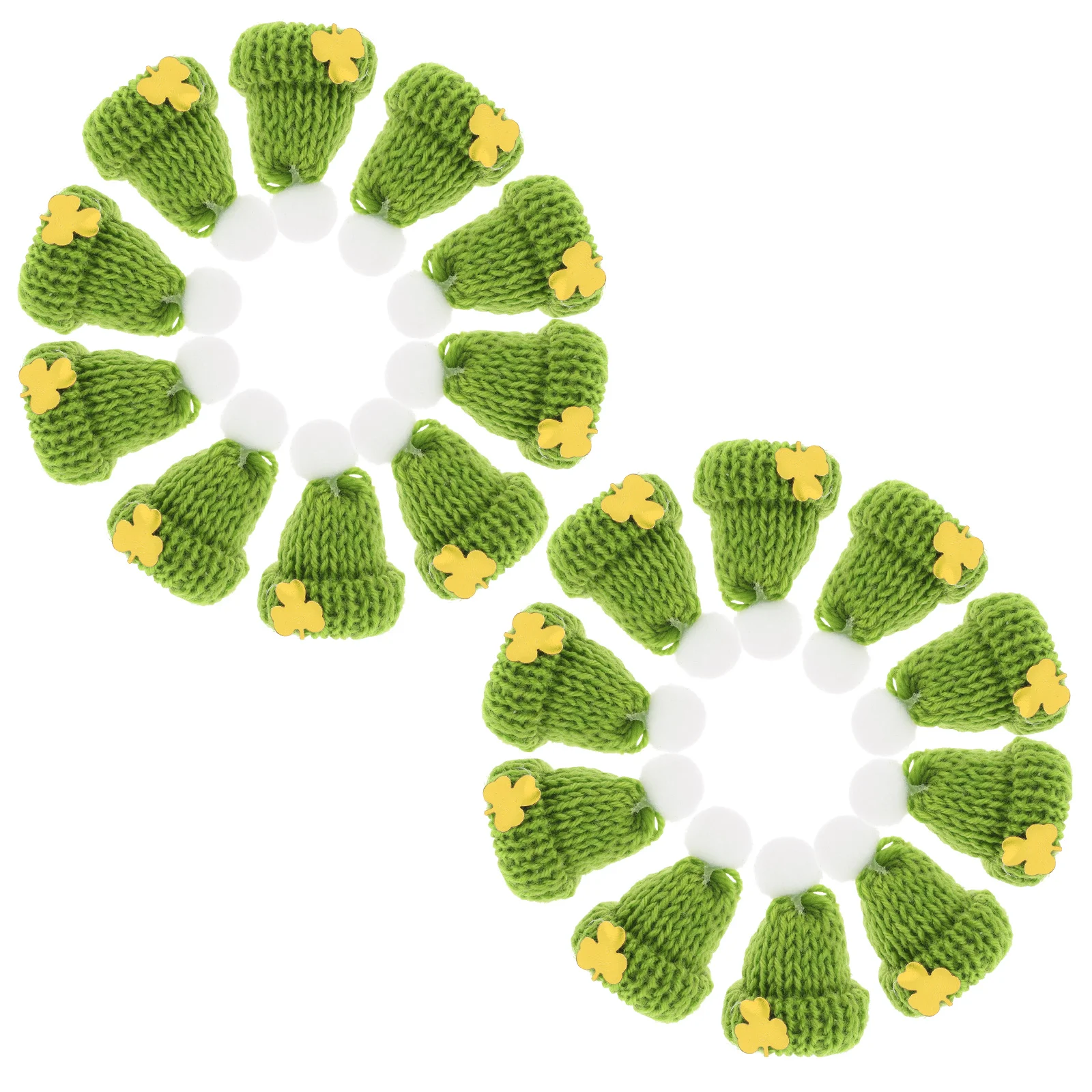 

20 Pcs Mini Duck Hat Finger Santa Hats Irish Theme Party Bow Tie Christmas for Cap Yarn