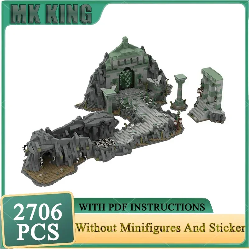 

Строительные блоки Moc, сцена из фильма, дорожки мертвых, модель, технология, волшебные кольца, кирпичи, сделай сам, сборка, вид на улицу, игрушки, подарки