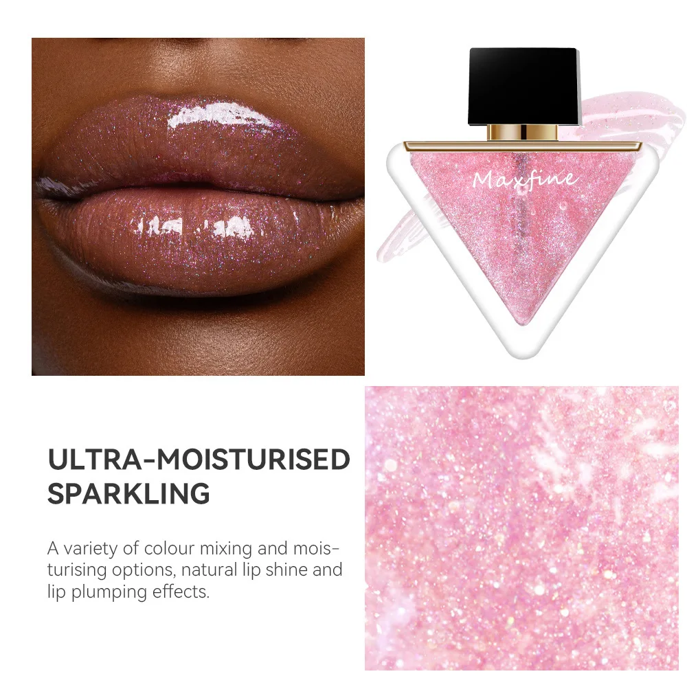 Klarer und durchscheinender Lipgloss, nicht leicht zu verblassen, rein und gewünscht. Weißer Wasser-Lipgloss, perlähnlicher und fein schimmernder Lippenstift