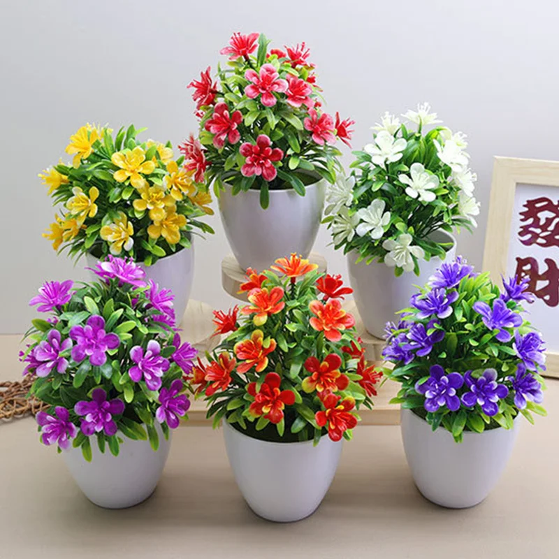 1 قطعة الزهور الاصطناعية خمس أوراق البرقوق الصغيرة أصائص زرع شجرة يمكن وضعها في الداخل وفي الهواء الطلق مناسبة للديكور المنزل #1