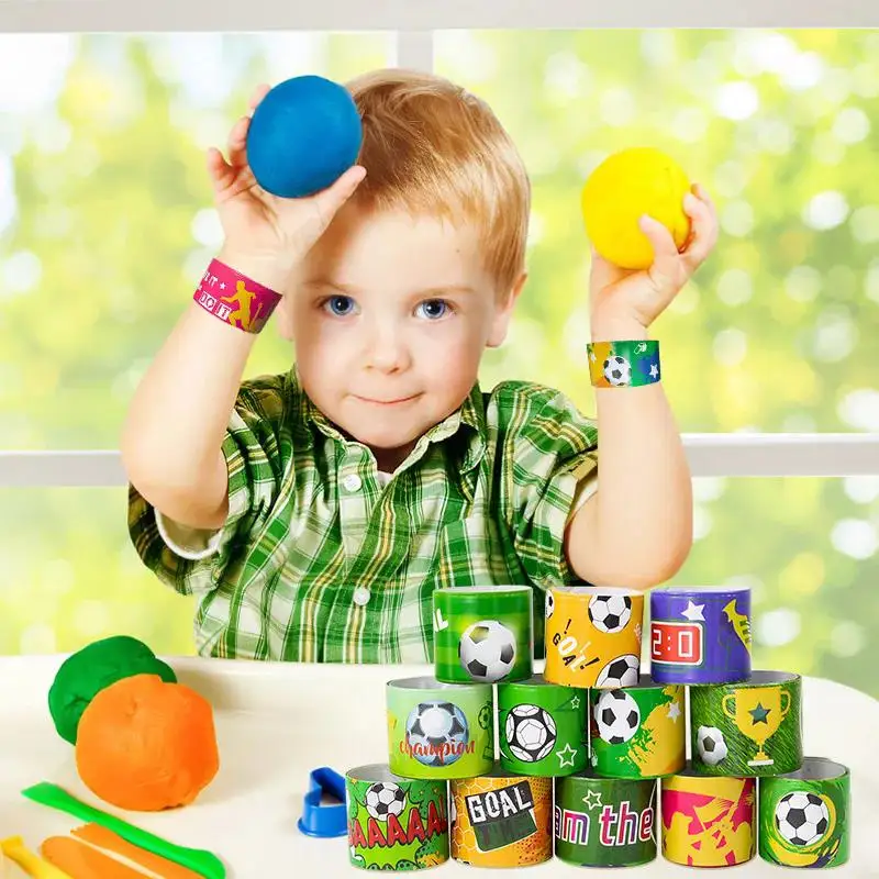 Bracelets à Claquer Football - Lot De 30 Pour Fête D'anniversaire, Goodies, Cadeaux Enfants | Motifs Sport, Animaux, Espace