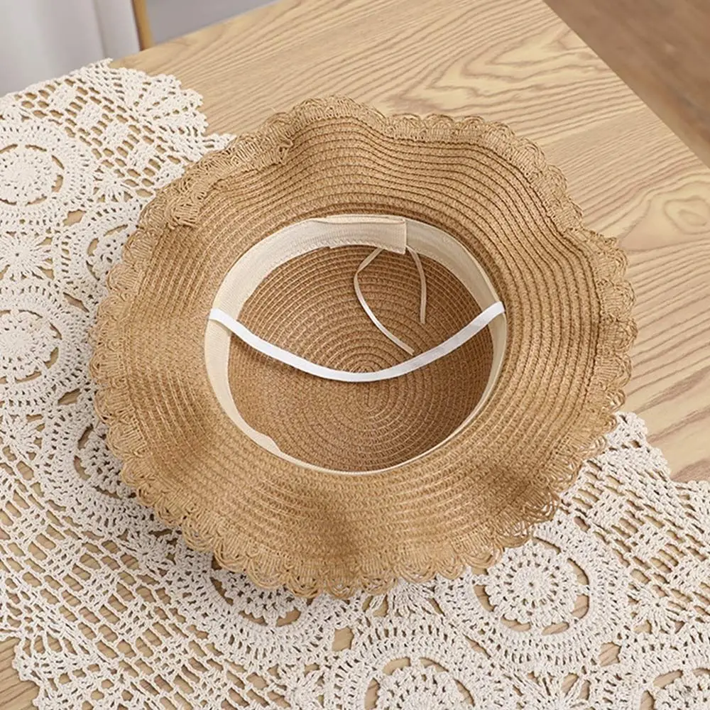 Summer Kids Straw Cap Bag Kids Sun Hat Baby Travel Sun Protection Beach Hat Sun Fisherman Hat for Children