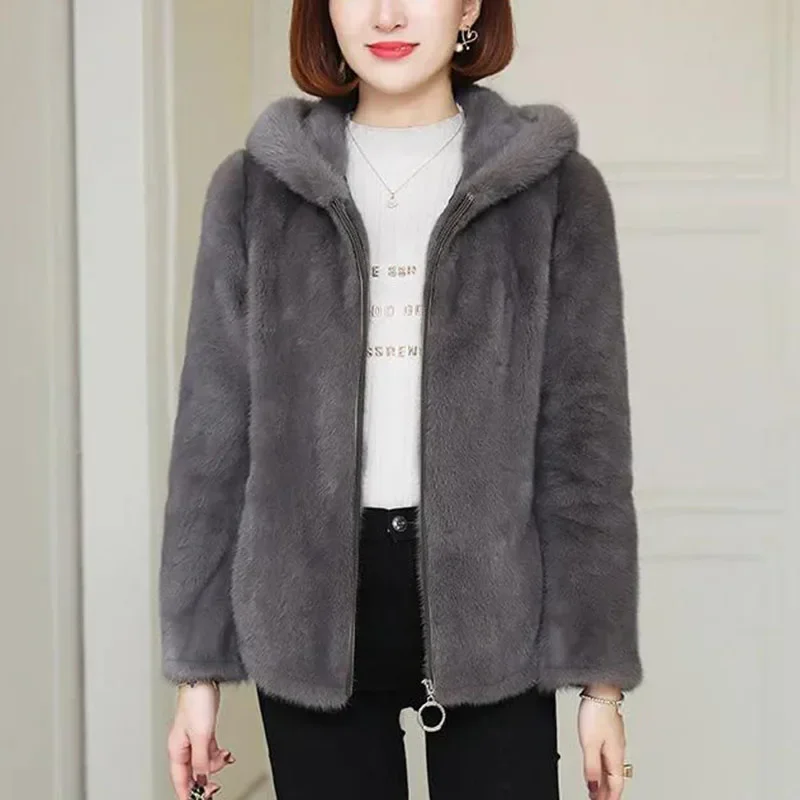 

Men Double-sided Fleece Coats Solid Color Autumn Winter Lady Thickened Warm Outerwear Casual Loose Female Zipper Hooded Jackets
