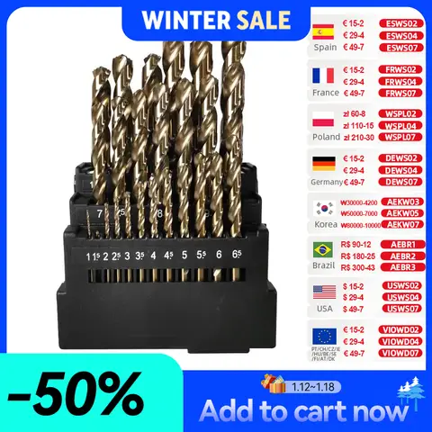 High Cobalt HSS Twist Drill Set Allsome