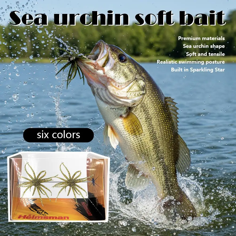 Floating TPR Sea Urchin Spiky Ball Soft Lure Silicone Fishing Bait for Bass Perch Pike Drop Shot Saltwater Fishing Gear - view 4
