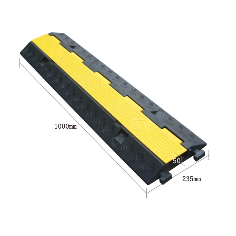 2/3 Pcs  Car Wheel Ramp Speed Bumps Cable Protector PVC Parking Lots Driveway Traffic Rubber Pressure Groove Car Wash Room Tool