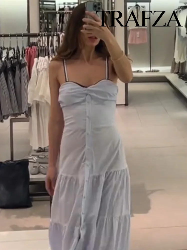 HH レディース サマーホリデーファッション バックジッパー サテン風 ロングドレス 女性用 エレガント Vネック スリング ノースリーブ 2色展開ドレス