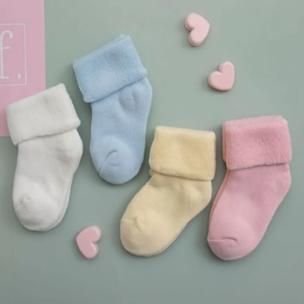 

New baby socks thickening children warm baby socks terry warm winter Knee Hiight Sock Newborn bay Leg Warm Sokken