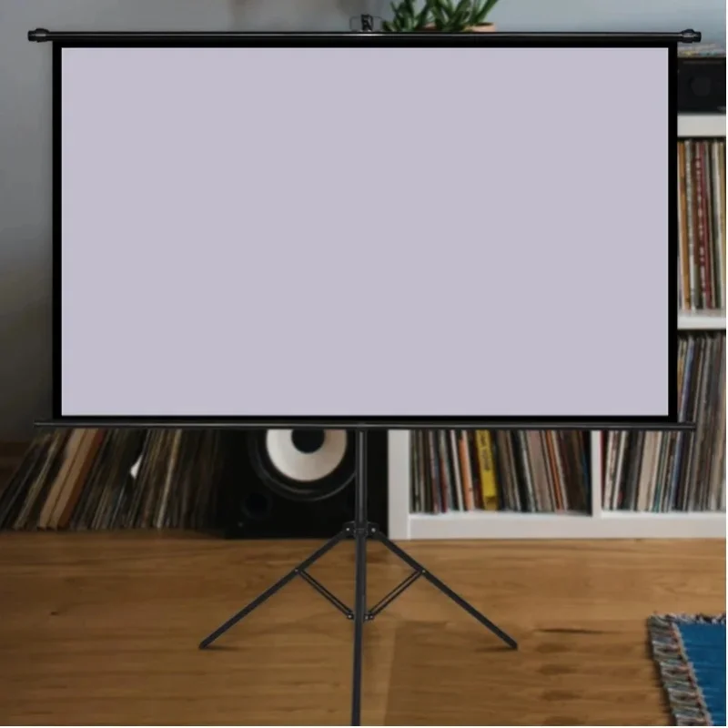 84-calowy ekran projekcyjny 16:9 na statywie z podstawką, przenośny ekran do kina domowego, 5-warstwowy materiał Premium HD 4K z wzmocnieniem 1.0, 160 °   Szeroki kąt widzenia, ulepszony stabilny, — Zdjęcie 2 z 2