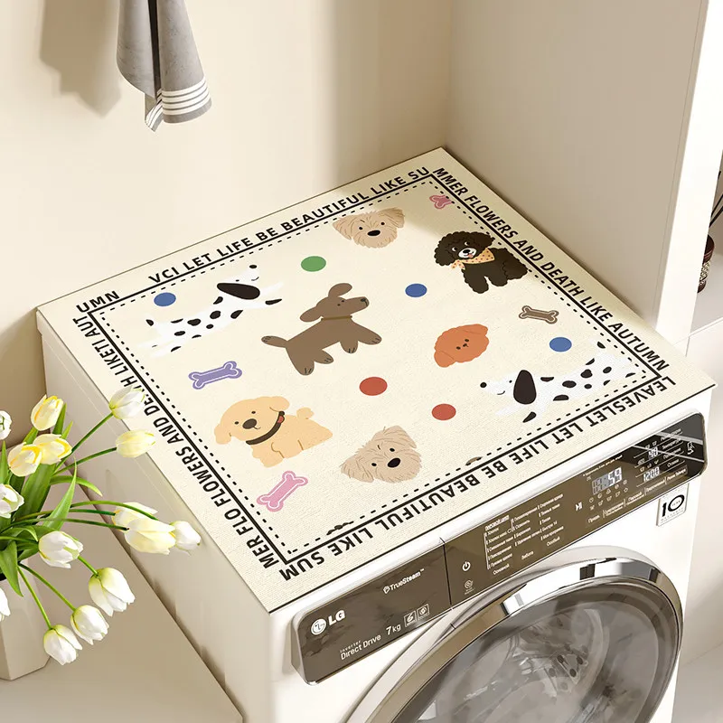 Diatom mud drum washing machine cover pad, water absorption, sun protection and dust cover