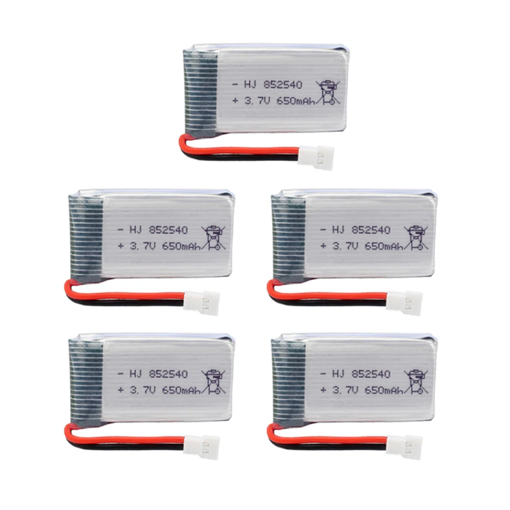 3.7V 650mAh Li-po Battery For SYMA X5C X5C-1 X5 H5C X5SW 852540 3.7V Lipo Drone Rechargeable Battery 5/10/20pcs wholesale