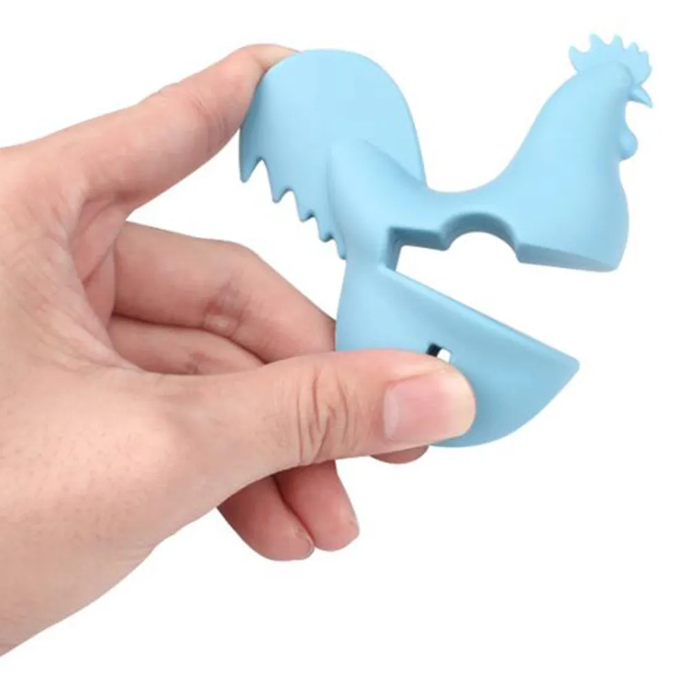 2Pcs Silicone Pot Side Clip Cartoon Animal Shape Spill-Proof Overflow Stopper Cooking Utensil Holder Anti-Scald Pot Clip Chick