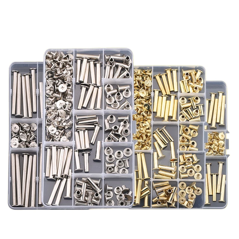 M3 M4 M5 M6 304 Stainless Steel / Carbon Steel Binding Chicago Screw Photo Album Butt Account Books Assembling Bolts Set