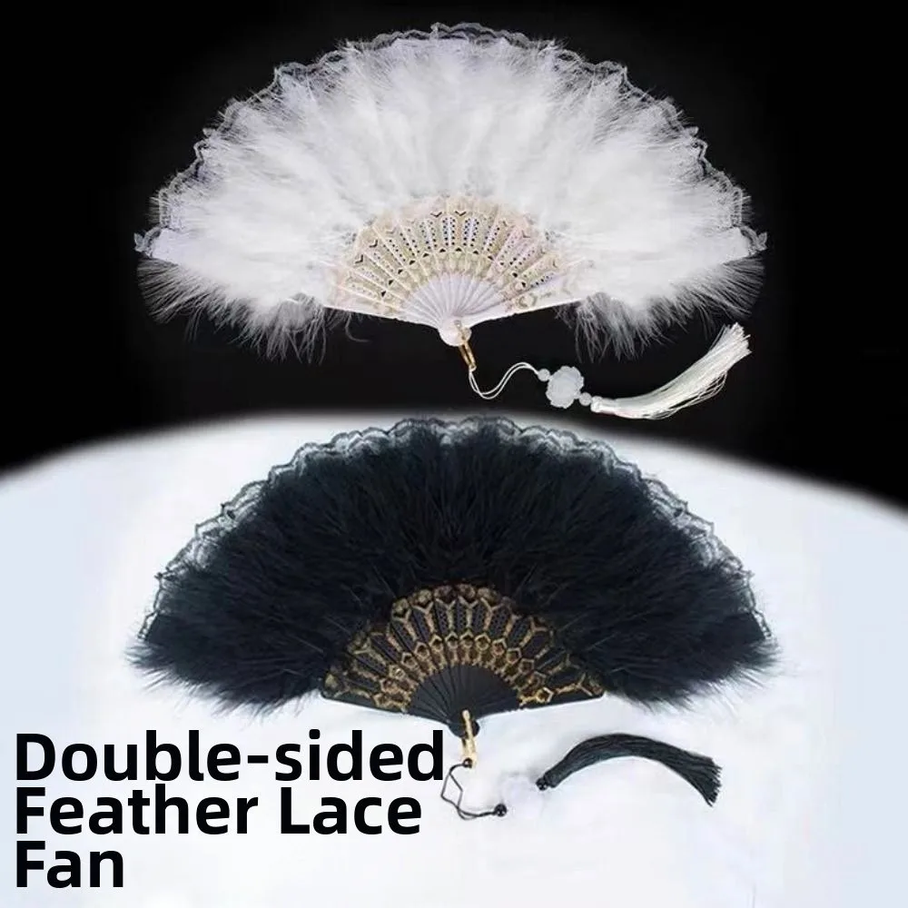 Chinese Ancient Style Foldable Cheongsam Hand Fan Vintage Retro Classical Colorful Lace Folding Fan with Plastic Fan Bone