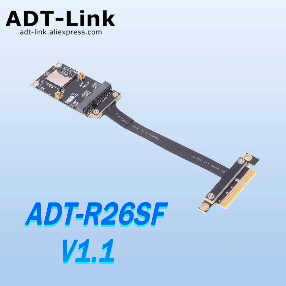 PCI-E X4 to Mini PCIe Cable - Wireless Network Riser Adapter for NVMe SSD Extension PCI Express 4x