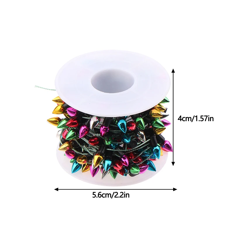 5m/Roll Party Supplies Christmas Lights Garland DIY Small Bulb Ornaments Non-usb Colorful Christmas Tree Decoration