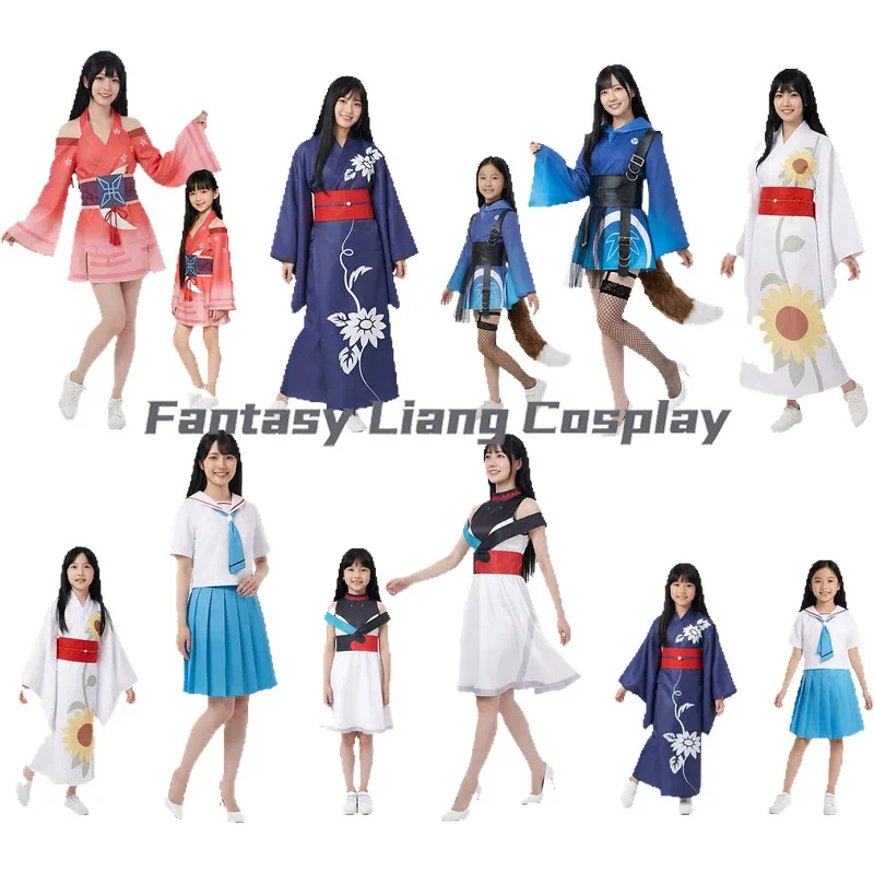 

Кагуя ‌ Костюм для косплея по аниме Yachiyo Tsukimi Sakayori Iroha, женское платье-кимоно, сценическая униформа, наряд для Хэллоуина, карнавала, вечеринки