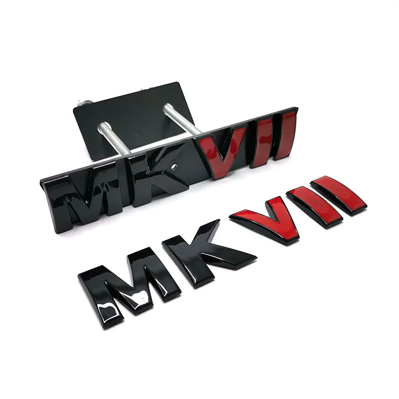 MK 7 Luxury Car Logo 3d Lettering Gloss black MKVII Bonnet Grill Logos GOLF 7 Emblem