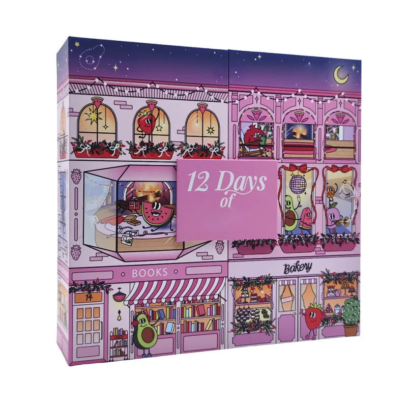 20 0piece.Custom.Custom Luxury Personalized Beauty Packaging 12 Days Drawers Empty Advent Calendar Boxes Jewelry C