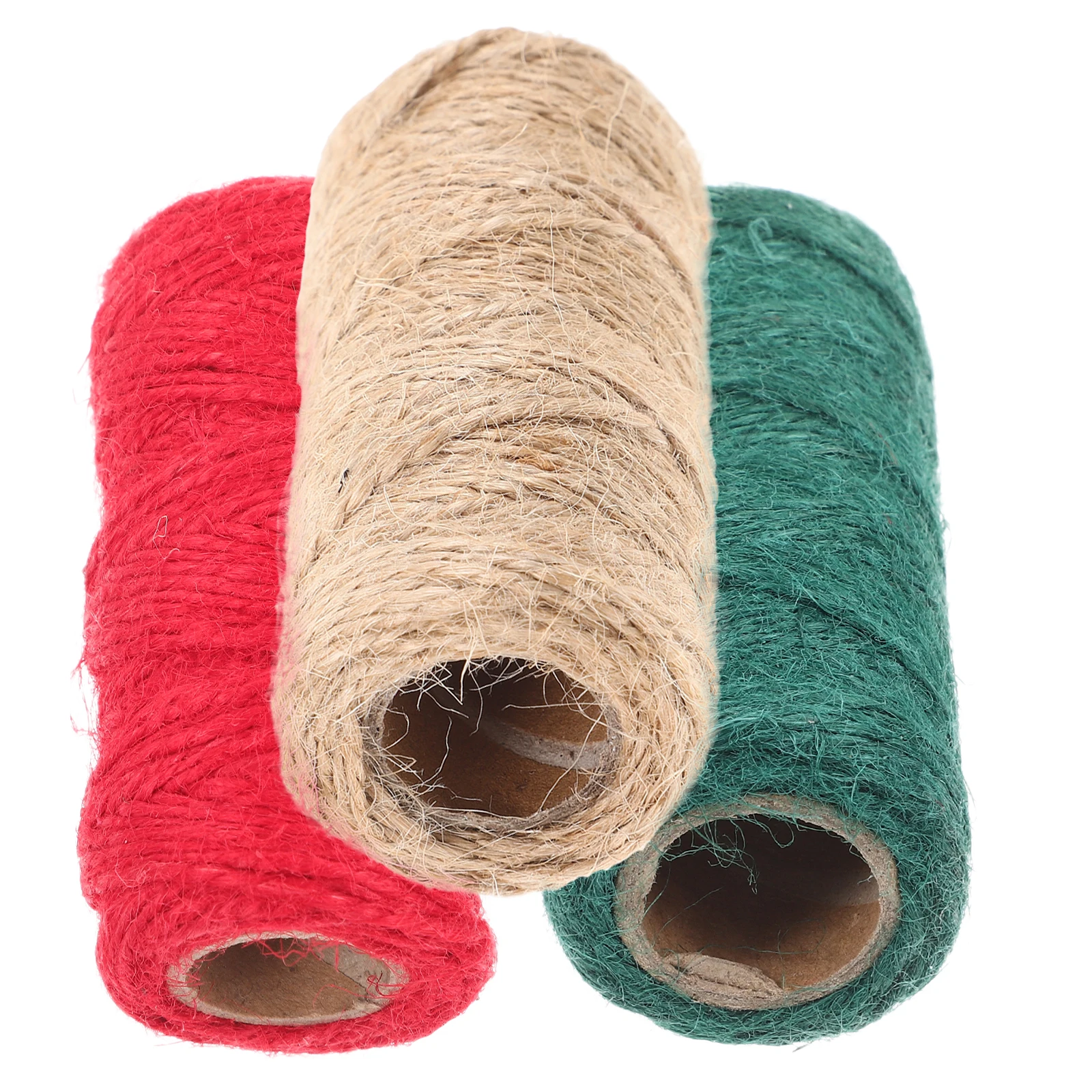 

3pcs Christmas Decoration Rope 1.5mm Colored Twine Natural Craft DIY Rope for Home Store Wedding Party