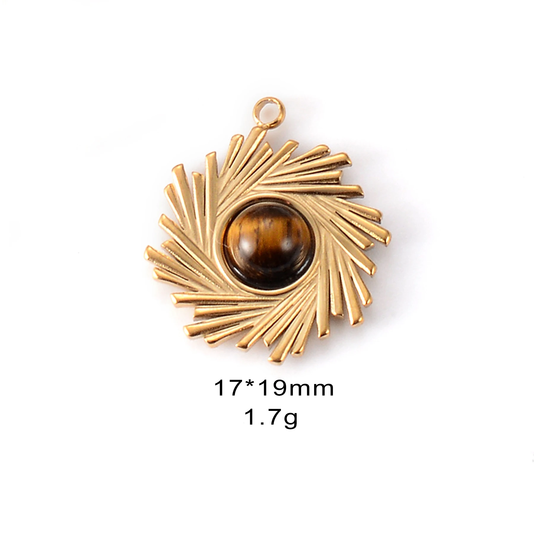 10pcs Wholesale Non Fade Gold Plated Sunflower Stainless Steel Charms Jewelry DIY Handmade Making Fashion Necklace Accessories