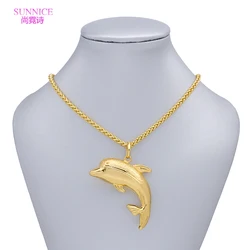 Fashion Necklace For Women Men Dubai Gold Color Pendants Jewelry Sets Couple Gift Daily Wear Party Holiday Bride Jewellery