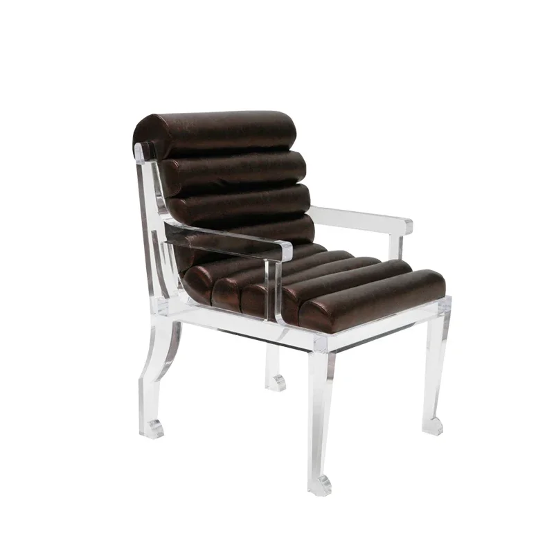 

Transparent acrylic side chair, lounge chair, reception and negotiation chair, simple armchair upholstery