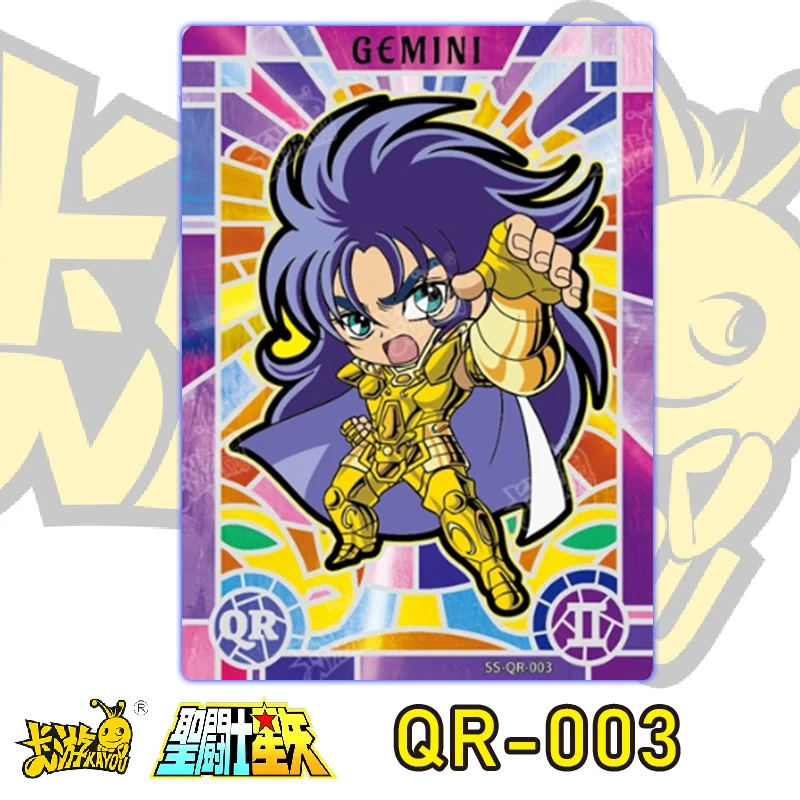 Kayou Saint Seiya Qr-Series Anime Characters Mu Aldebaran Saga Mephisto Aiolia Collection Card Cartoon Toys Birthday Gift