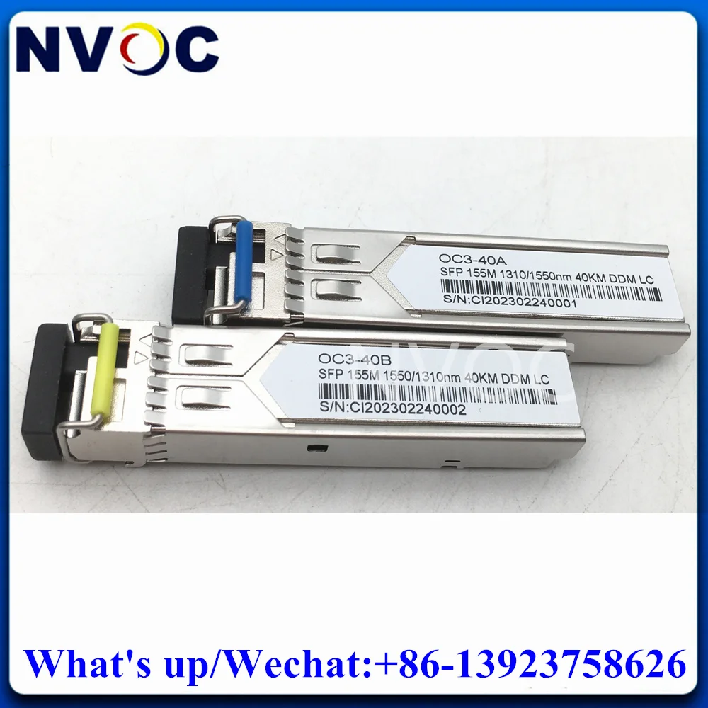 5Pair 155Mbps SFP Bi-Directional Transceiver,40km,1310/1550 Module,155M 100BASE-FX,SC/LC,Single Fiber,Bidi Simplex For Cisco