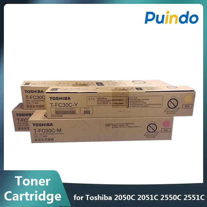 Original T-FC30C Toner Cartridge for Toshiba 2050C 2051C 2550C 2551C KCMY 70g