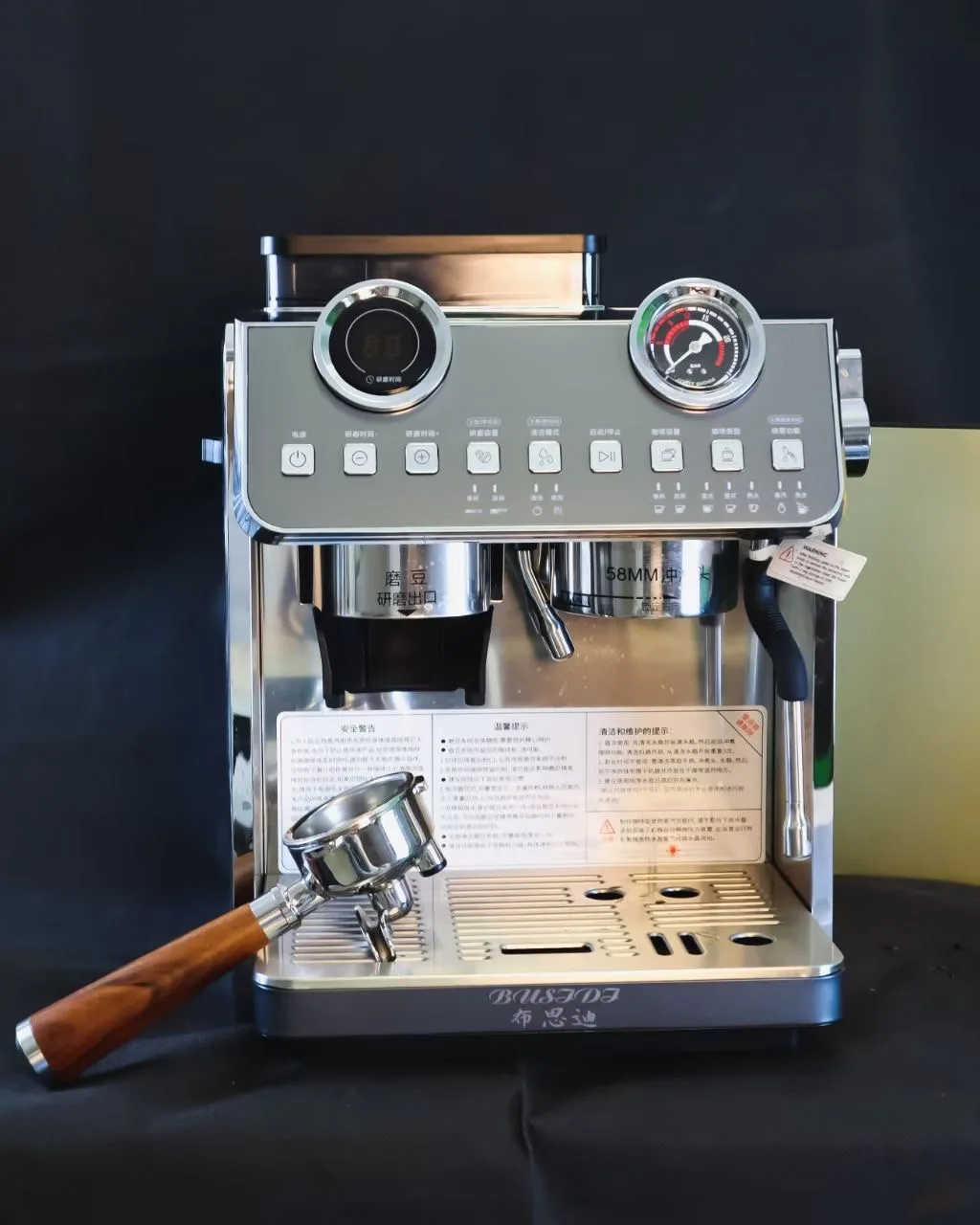

LS-905 Home Use Semi-Automatic Coffee Machine With Built-In Grinder Electric Power Source EU/US Plug Portable And For Hotels