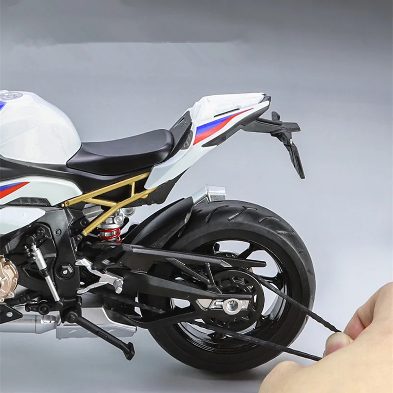 1/9 S1000RR Alloy Racing Motorcycle High Simulation Metal Street Sports Motorcycle Model With Light Collection Children Toy Gift