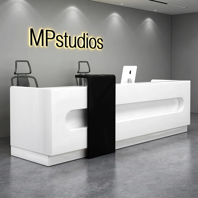 

Design Drawers Reception Desks L Shaped White Desk Counter Reception Desks Service Commericial Escrivaninha Industrial Furniture