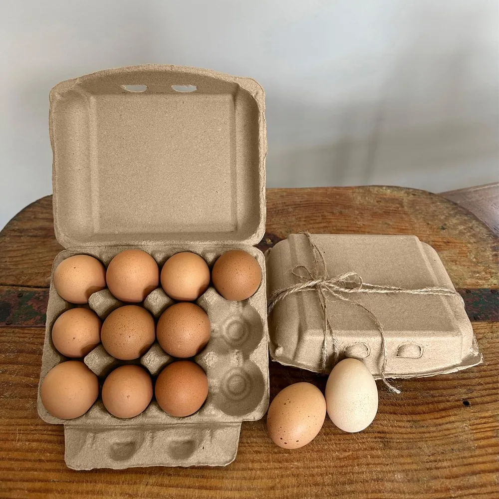 

NEW Paper Egg Cartons for Chicken Eggs 25 Pack-Vintage Egg Cartons Made from Recycled Paper Pulp-Free shipping