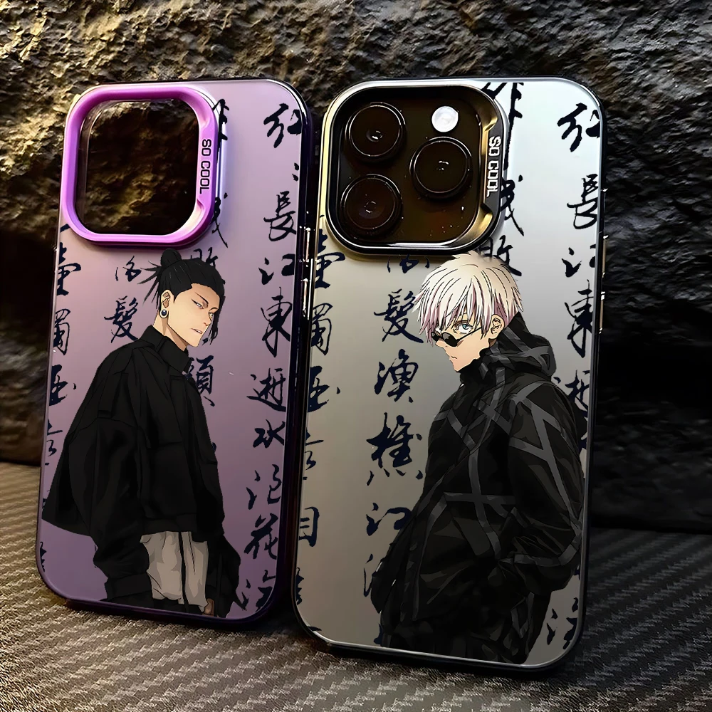 Jujutsu Kaisen Anime Phone Case For iPhone 15 14 13 12 11 Pro Max X XR XSMAX 8 7 Plus Candy Matte Shockproof Back Cover