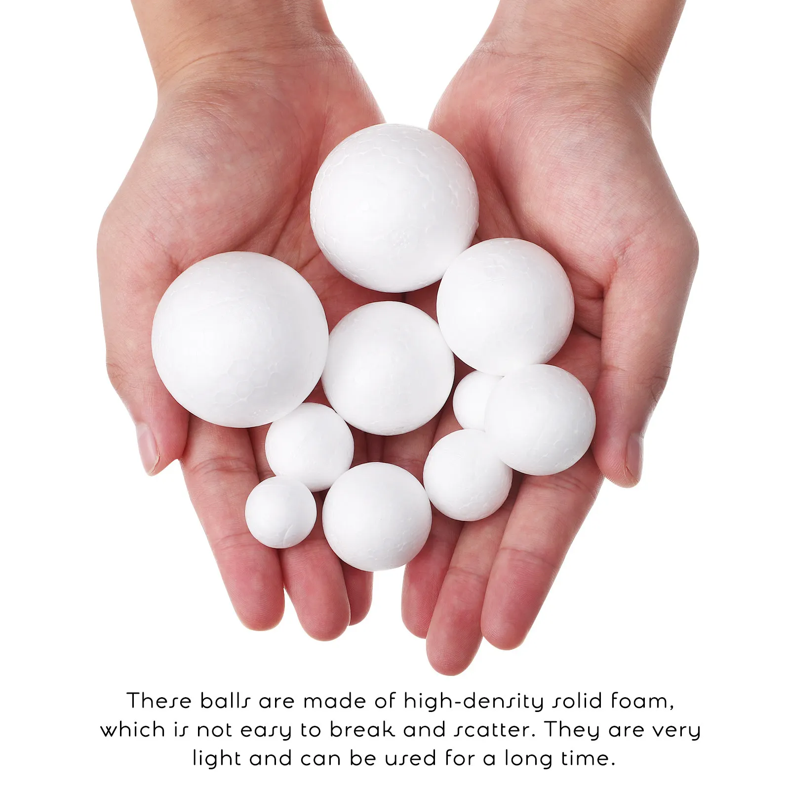 

50Pcs Round Craft Foam Balls Multiple Sizes Soft Lightweight DIY Painting Hanging Decoration Supplies Foam Balls