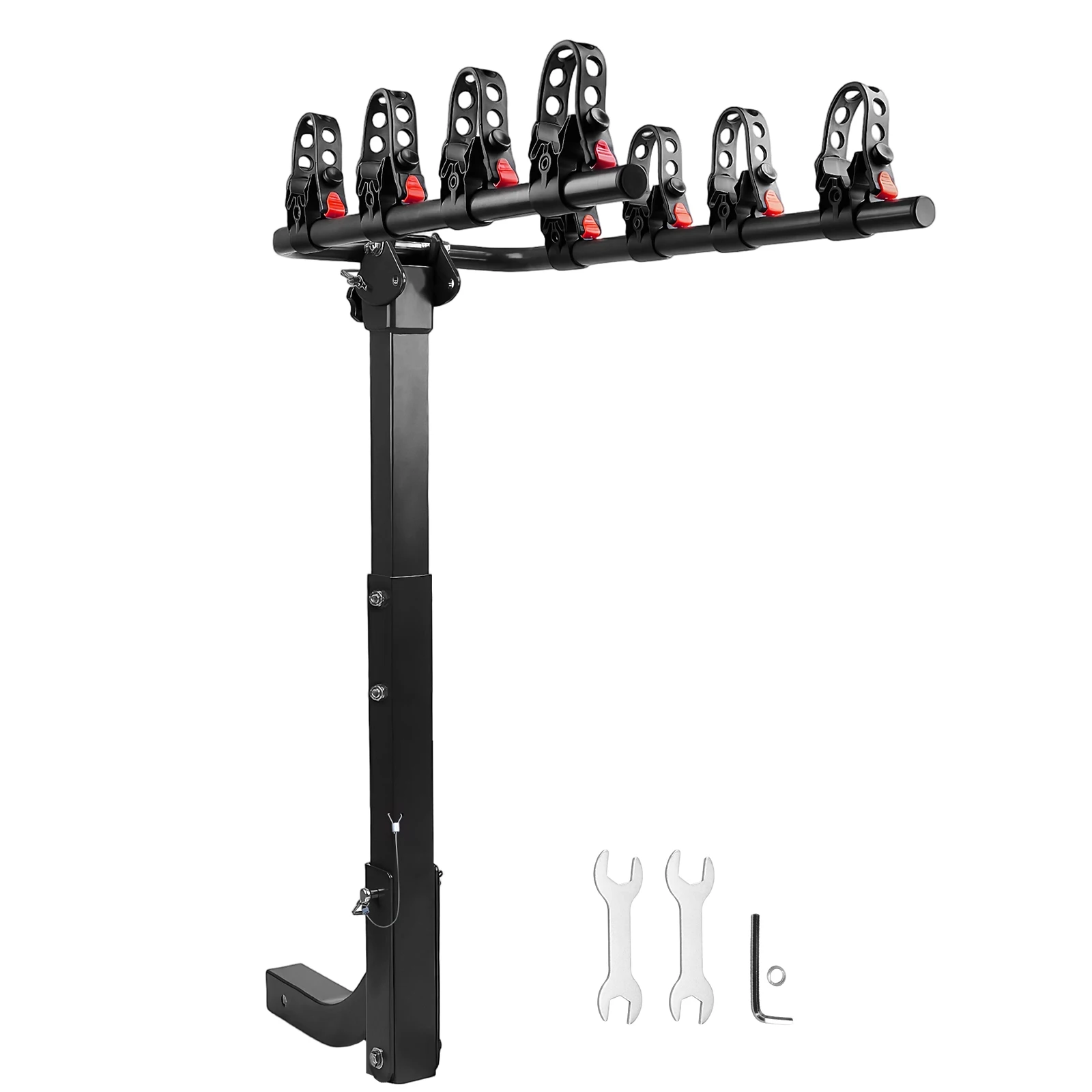 

Складная велосипедная стойка на фаркоп для 4 велосипедов для легковых автомобилей, грузовиков, внедорожников, минивэнов