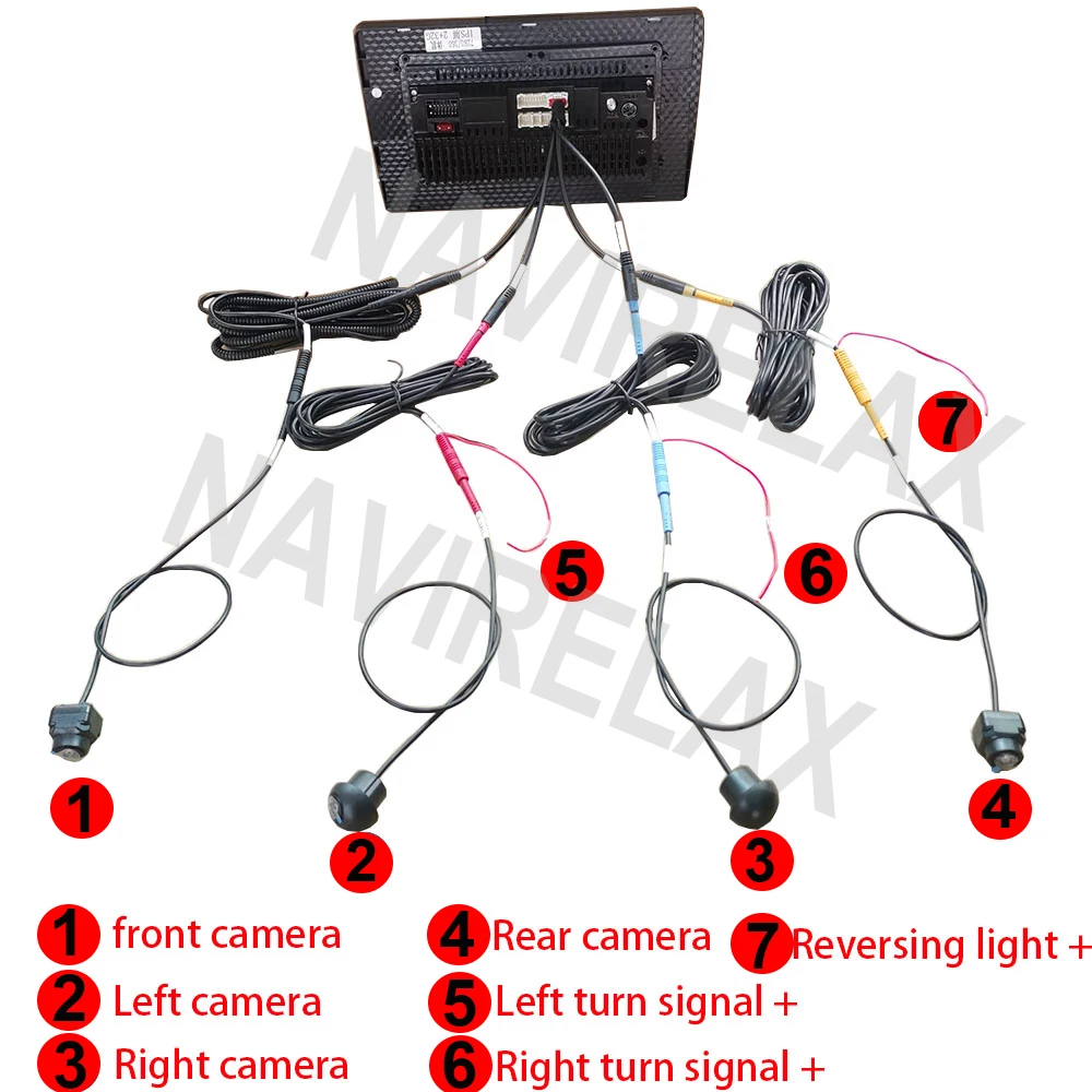 360 1080P 3D Degree Camera Parking Surround View System Driving With Bird View Panorama System 4 Car Recorder Camera