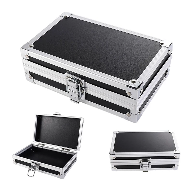 

Portable Aluminum Storage Boxes Toolboxes Silver Metal Safety Equipment Cases Portable Instrument Box Cash Jewlry Storage Case