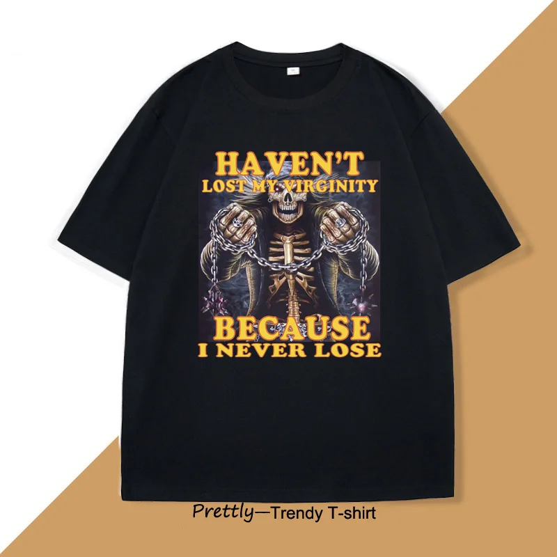 T-shirt Don't Lost My Virginity, Funny Hard Modules, Seton Meme, Danemark ass Modules, Unhinged Tshirt, Casual Vintage Street Respzed Top