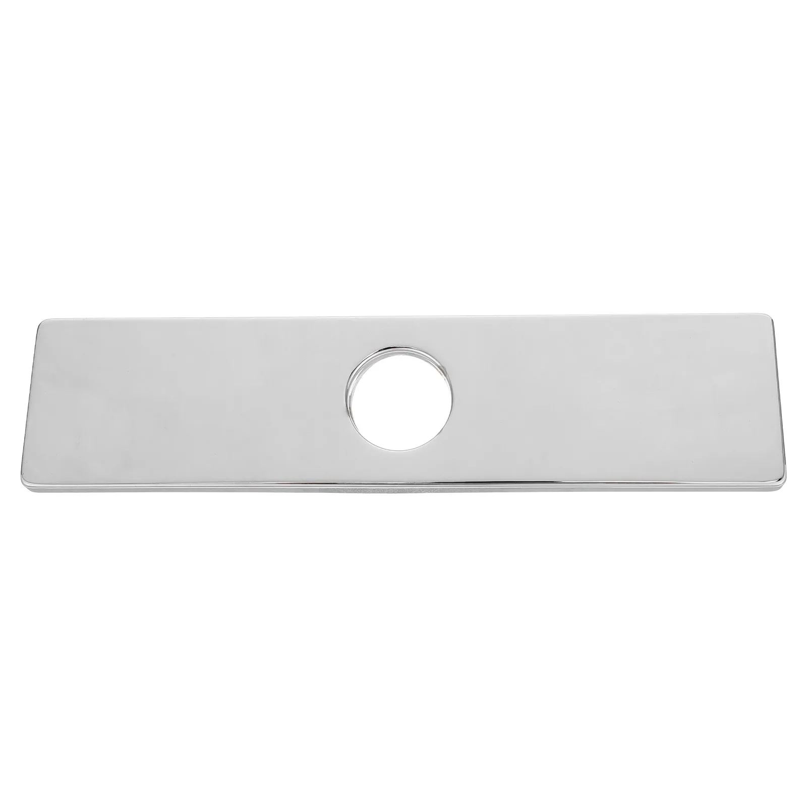Kitchen Sink Faucet Hole Cover Stainless Steel Deck Plate Rectangle Brushed Finish Faucet Trim Plate Tap Deck Cover Fingerprint